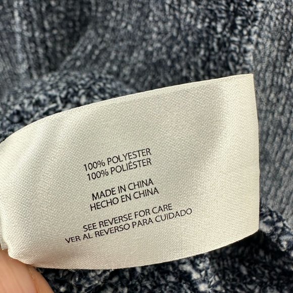 Orvis Sweater Womens Pullover Chenille V-Neck Chunky Knit Marled Blue Size S - Picture 10 of 10